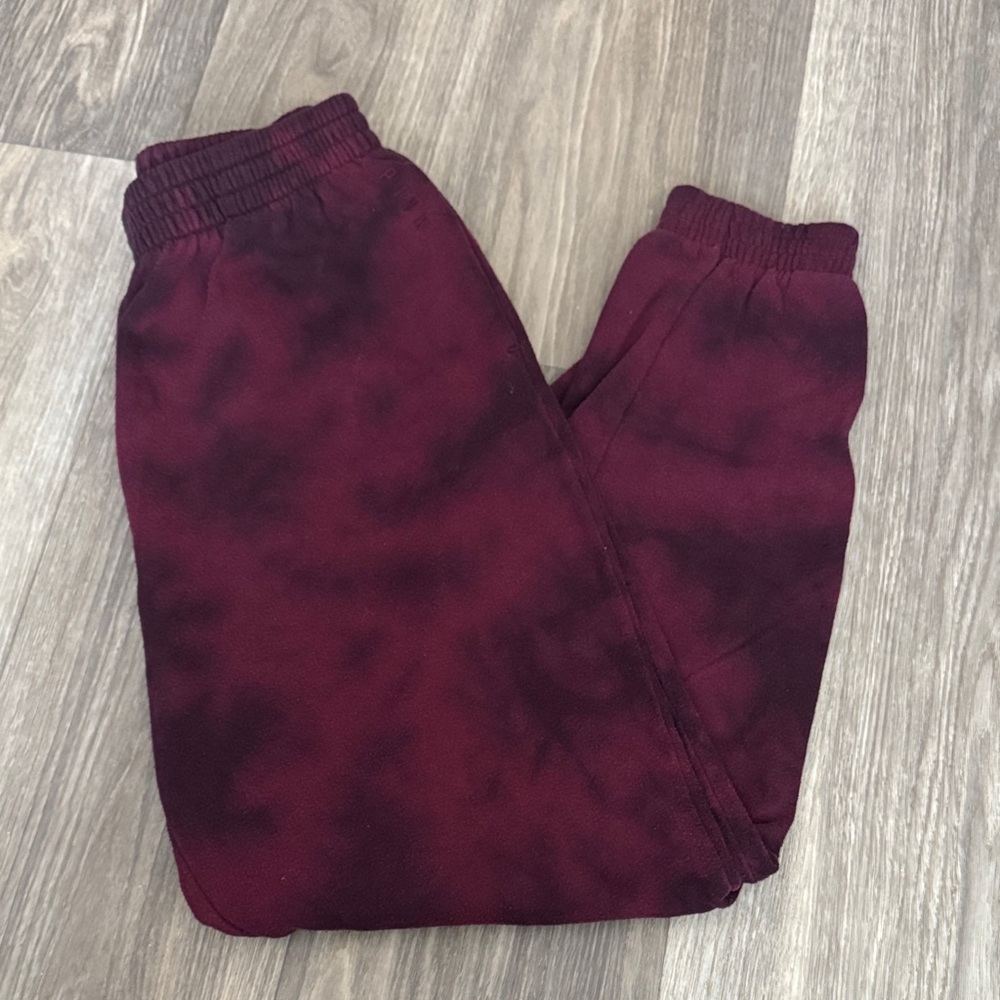 Women's Maroon Tie Dye Jogger Pants
